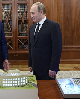 Муса Бажаев и Владимир Путин