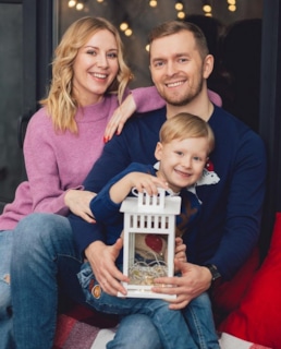 Дмитрий Скорницкий с семьей