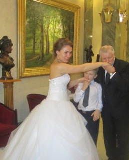 Сергей Миронов с женой и сыном