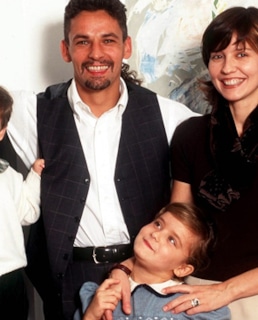 Роберто Баджо с женой и детьми