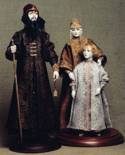 Куклы: Иван Грозный, Мария Нагая и царевич Дмитрий