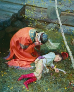 Мария Нагая и убитый царевич Дмитрий