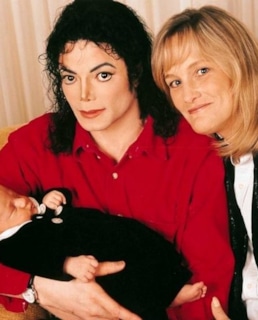 Дебби Роу и Майкл Джексон с сыном