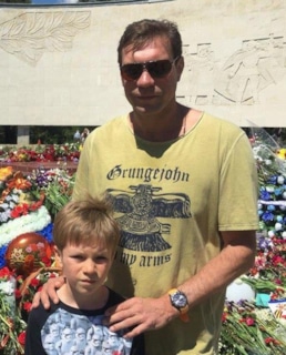 Олег Царев с сыном