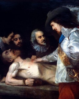 Уильям Гарвей демонстрирует королю Карлу I теорию кровообращения