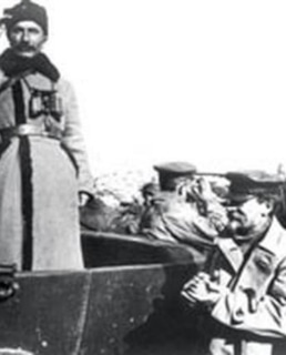 Семен Буденный и Исаак Бабель (крайний справа)