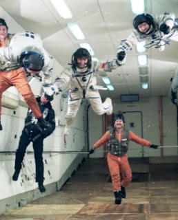 Елена Кондакова на подготовке к космическому полету