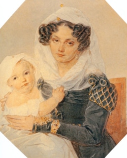 Мария Волконская с сыном Николаем