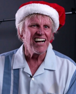 Гэри Бьюзи в шапке Санта Клауса