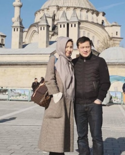 Айдана Меденова и ее муж Алишер Нуржанов