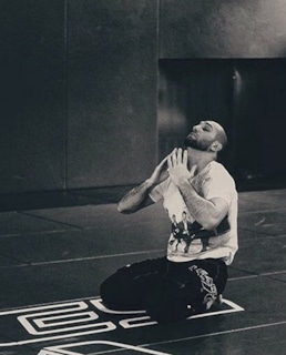 Адлан Амагов на тренировке