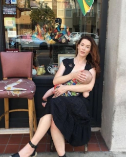 Бриджит Риган с сыном