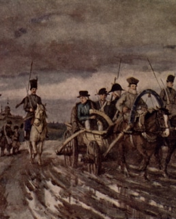 Александр Радищев под конвоем едет в ссылку