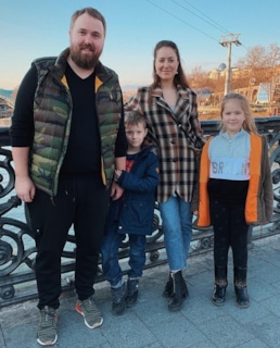 Валентин Петухов с семьей