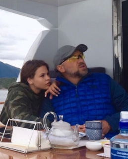 Настя Рыбка и Олег Дерипаска на яхте