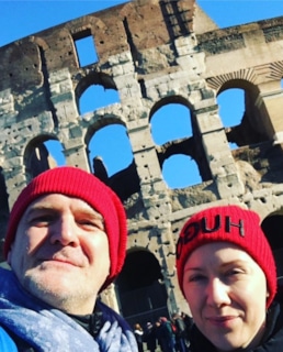 Сергей Пиоро и жена Елена Головизина