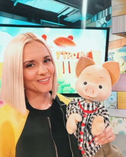 Александра Воробьёва в программе «Спокойной ночи, малыши»