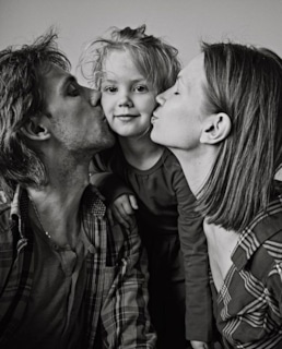 Алексей Веселкин с женой и дочерью