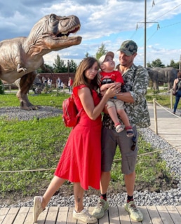 Дмитрий Черкасов с женой и сыном