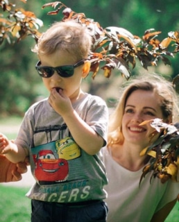 Анна Миклош с сыном