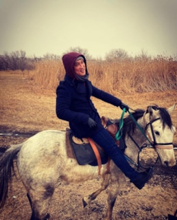 Сангаджи Тарбаев на коне