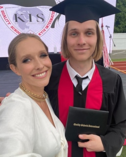 Катя Осадчая с старшим сыном