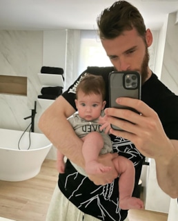 Давид де Хеа с дочерью