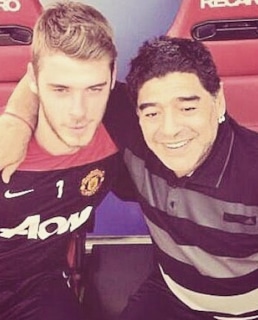 Давид де Хеа и Диего Марадона