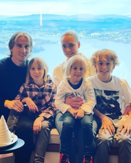 Лука Модрич с семьей