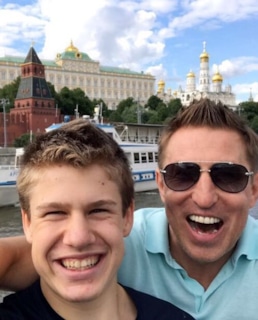 Павел Лычников с сыном