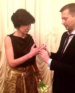 Ирада Зейналова с мужем