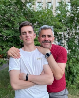 Андрей Карако с сыном