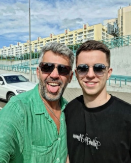 Андрей Карако с сыном