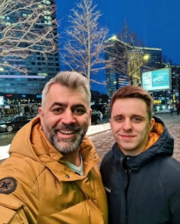 Андрей Карако с сыном