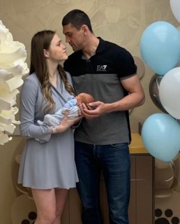 Евгений Тищенко с семьей