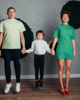 Елена Гущина с мужем и сыном