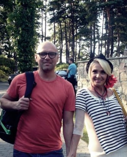 Лайма Вайкуле с мужем Андреем Латковским