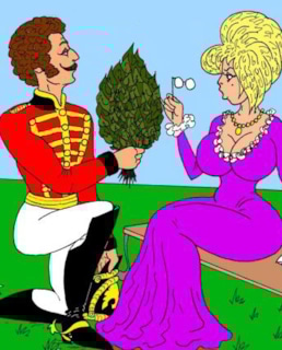 Поручик Ржевский кокетничает с дамой