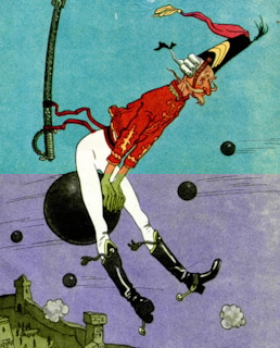 Барон Мюнхгаузен на ядре