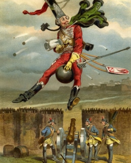 Барон Мюнхгаузен на ядре