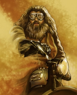 Хагрид на мотоцикле