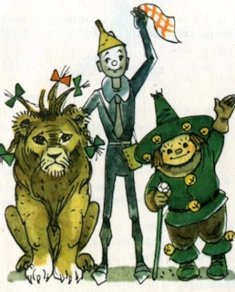 Трусливый Лев, Железный дровосек и Страшила