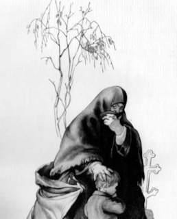 Алеша Пешков и бабушка