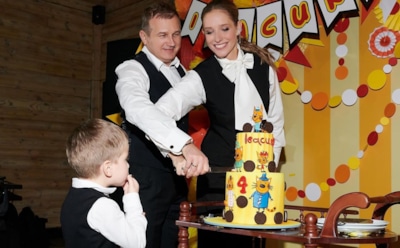 Катя Осадчая с мужем и сыном