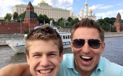 Павел Лычников с сыном