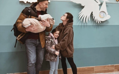 Мария Болонкина с семьей