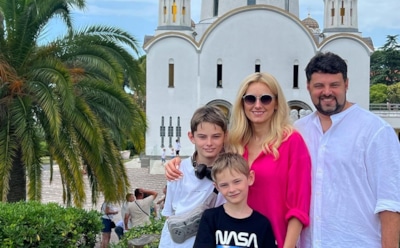 Ирина Федишин с мужем и детьми