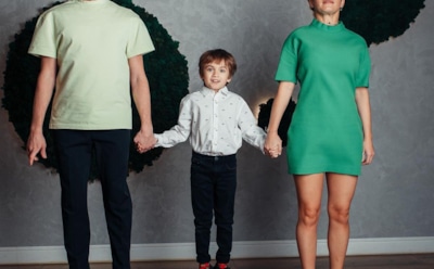 Елена Гущина с мужем и сыном