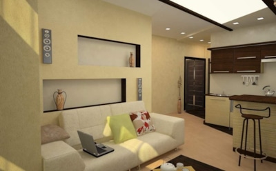 Дизайн интерьера квартиры студии