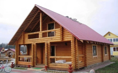 Строительство дома из оцилиндрованного бревна